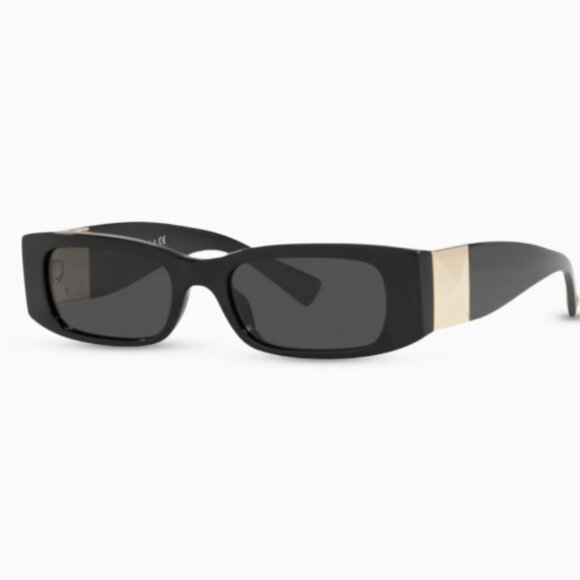 Valentino Garavani Black and Gold Sunglasses - Picture 1 of 11